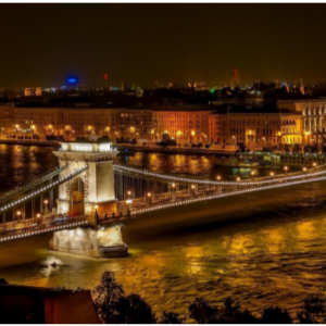 Architecture wonder of Budapest, Danube River, : Budapest Chain Bridge;