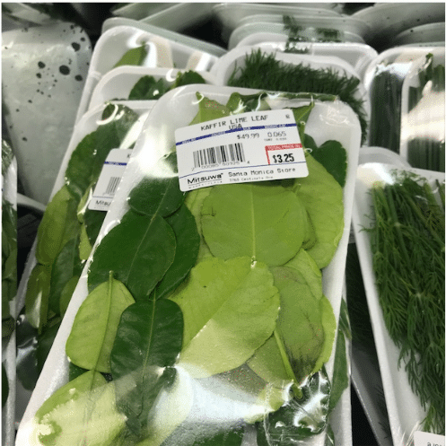 Kaffir leaves packed airtight are ready for sale