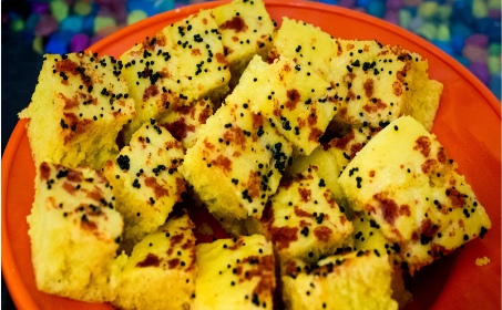 Dhokla - a fermented Indian dish