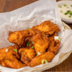 A bowl of fried chicken wings