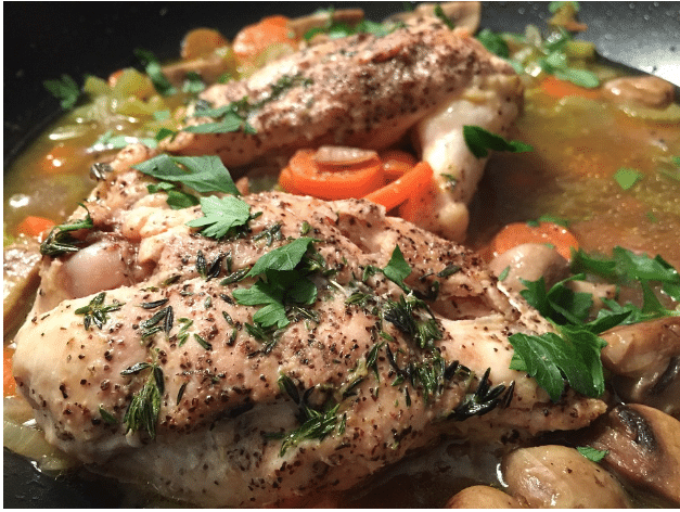 a plate of grilled chicken