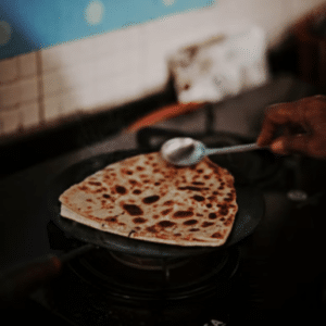 Cooking Pyaz parathas