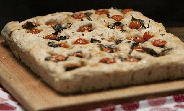 Freshly cooked Focaccia bread