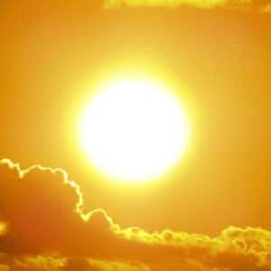 hot sun in summer